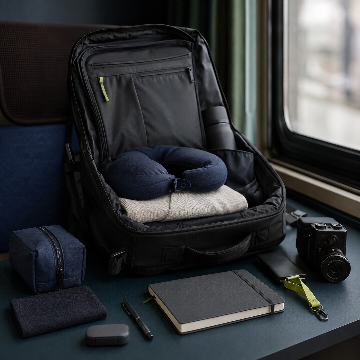 Thoughtfully organized travel backpack with comfort and everyday essentials