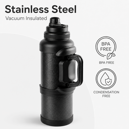 4L Double-Wall Vacuum Insulated Stainless Steel Water Bottle, Hammered Onyx – additional product view 2