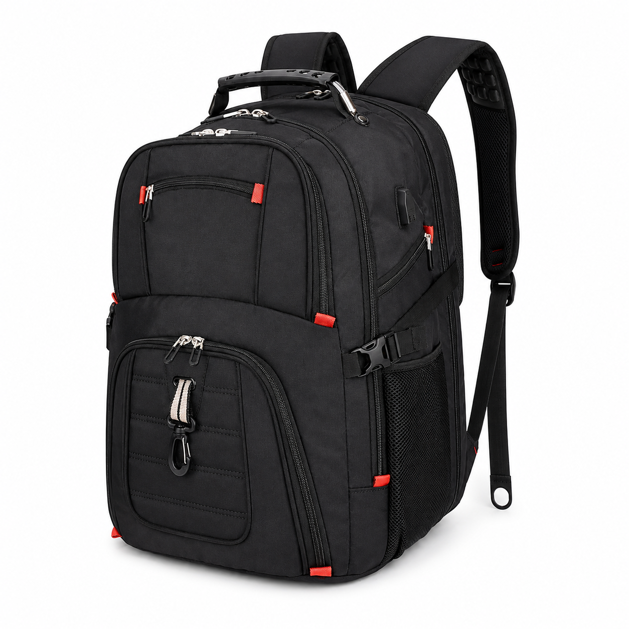 50L Large Travel Backpack, Fits Laptops up to 17 Inches, Black – additional product view 4