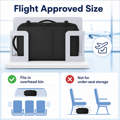 40L Carry-On Travel Backpack, Fits Laptops up to 17.3 Inches, Black – additional product view 3